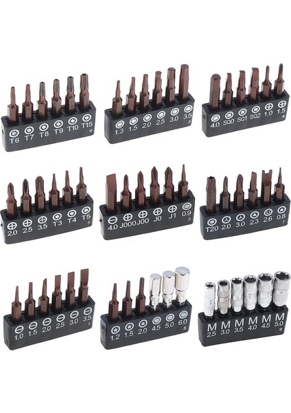 JM-8166 Bit Set 61 Parça Taşınabilir Mıknatıslı Hassas Tornavida Seti