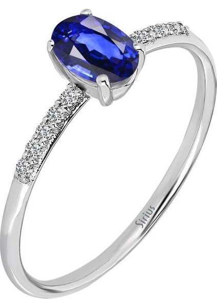 Pırlanta ve Oval Safir Taşlı Yüzük 0417R0247 fiyatları