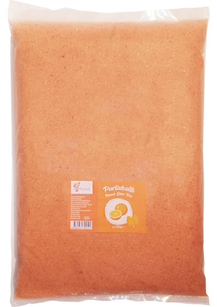 Turuncu Renkli Pamuk Şeker Için Portakal Aromalı Toz Şekeri - 3,5 kg