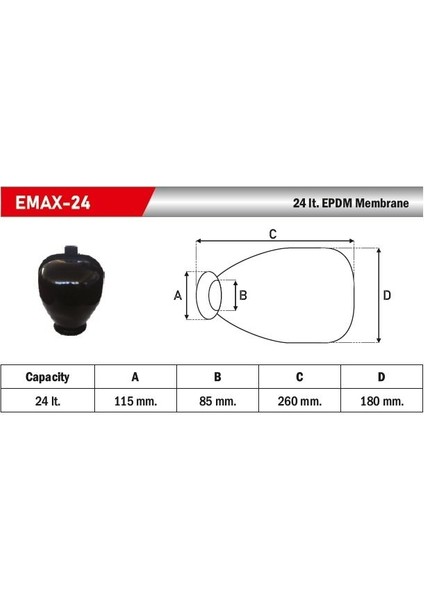 Membran 24 Litre - Epdm
