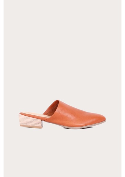 Taba Deri Kadın Düz Terlik