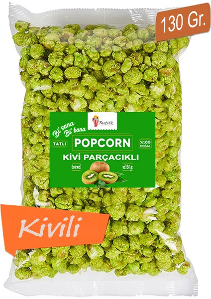 3 Paket Meyve Parçacıklı Karışık Patlamış Mısır / Popcorn Seti 130 gr - Çilekli + Portakallı + Kivili