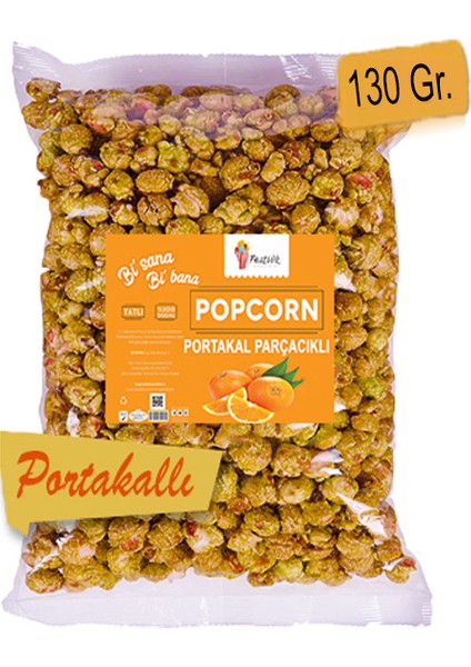 3 Paket Meyve Parçacıklı Karışık Patlamış Mısır / Popcorn Seti 130 gr - Çilekli + Portakallı + Kivili