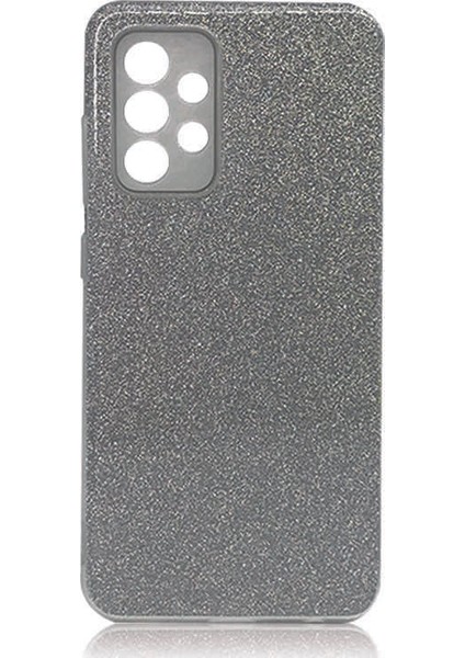 Samsung Galaxy A52 Kılıf Parlak Shine Silikon Gri