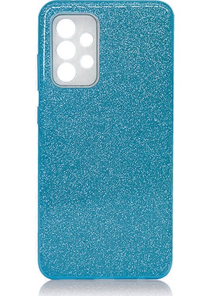 Samsung Galaxy A52 Kılıf Parlak Shine Silikon Mavi