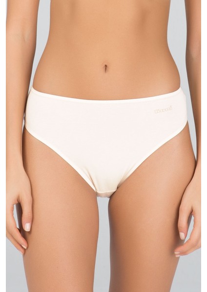 Kadın Penye Likra Basic Slip Külot 2 Li Beyaz 36-44