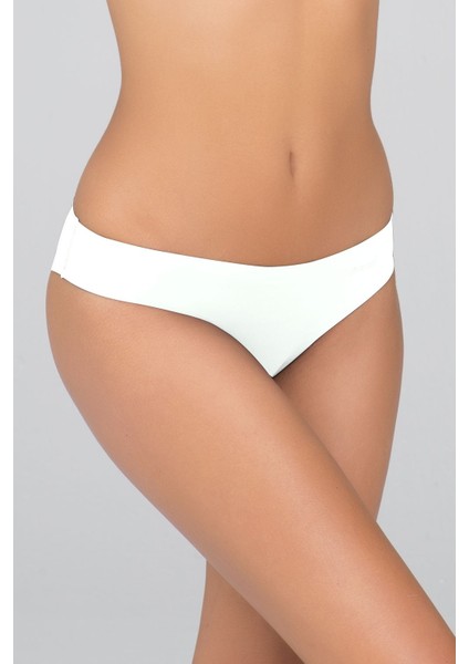 Kadın Mikro Dikişsiz Izsiz Düşük Bel Rosalinda Bikini Külot 2 Li Beyaz 36-42