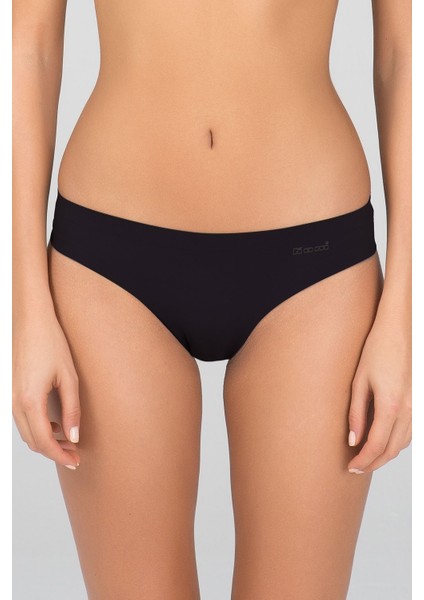 Kadın Mikro Dikişsiz Izsiz Düşük Bel Rosalinda Bikini Külot 2 Li Siyah 36-42