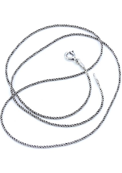 45 cm Oksitli Gümüş Zincir