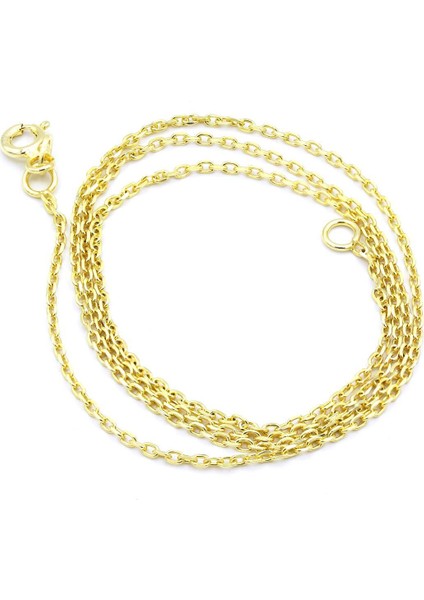 50 cm Forse Altın Yaldızlı Gümüş Zincir