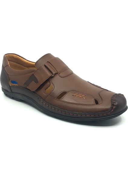 Hakiki Deri Erkek Yazlık Cırtlı Spor Sandalet 39-48