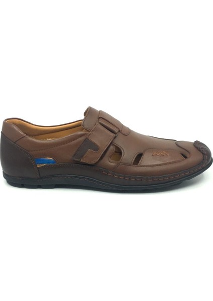 Hakiki Deri Erkek Yazlık Cırtlı Spor Sandalet 39-48