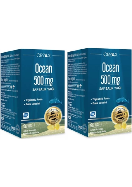 Ocean Saf Omega 3 Balık Yağı 500 Mg 60 Kapsül X2 Adet