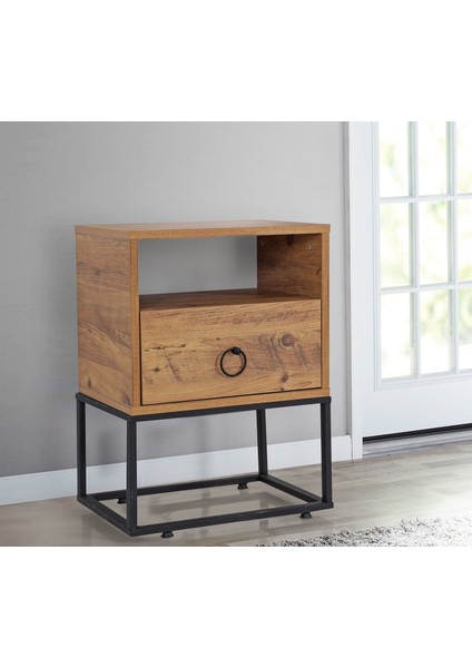 Lüks Ferforje Çekmeceli Komodin