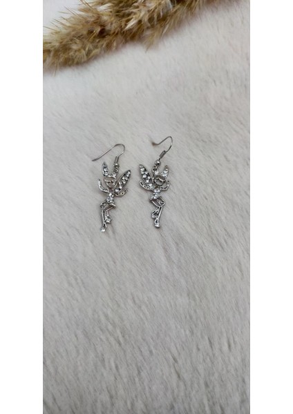 Yeni Moda Küpe Melek Kanadı Dans Peri Kız Tasarım Sallantılı Küpe