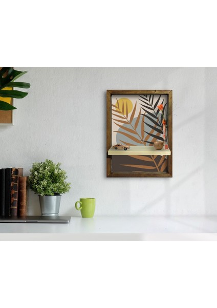 Doğal Masif Ahşap Çerçeveli Tablo Duvar Rafı-49 modelleri