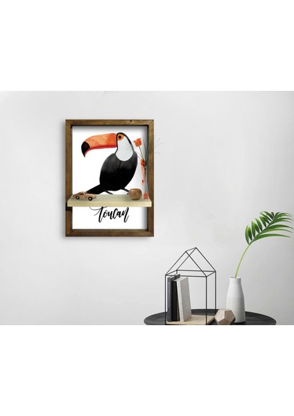 Doğal Masif Ahşap Çerçeveli Tablo Duvar Rafı-53 fiyatları