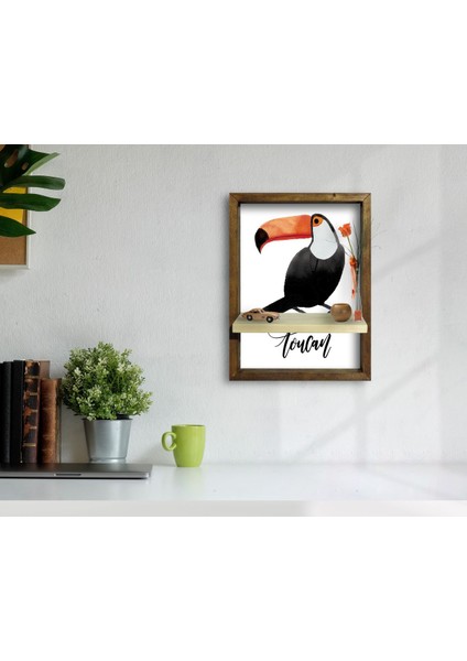 Doğal Masif Ahşap Çerçeveli Tablo Duvar Rafı-53 modelleri