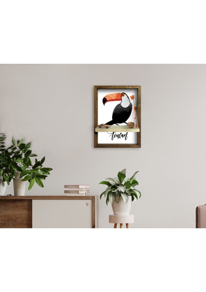 Doğal Masif Ahşap Çerçeveli Tablo Duvar Rafı-53 fırsatları