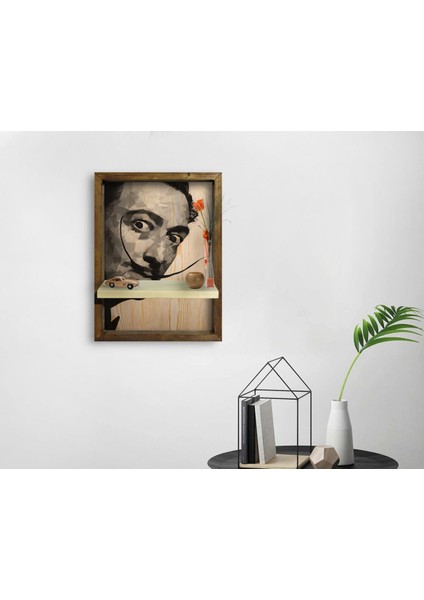 Doğal Masif Ahşap Çerçeveli Tablo Duvar Rafı-34 fiyatları