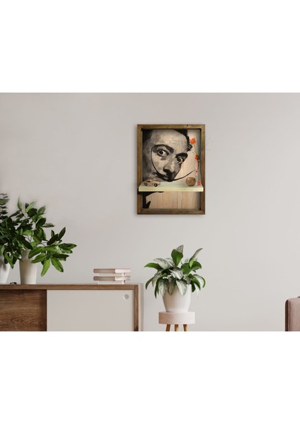 Doğal Masif Ahşap Çerçeveli Tablo Duvar Rafı-34 fırsatları