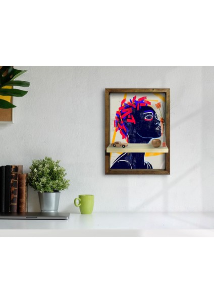 Doğal Masif Ahşap Çerçeveli Tablo Duvar Rafı-25 modelleri