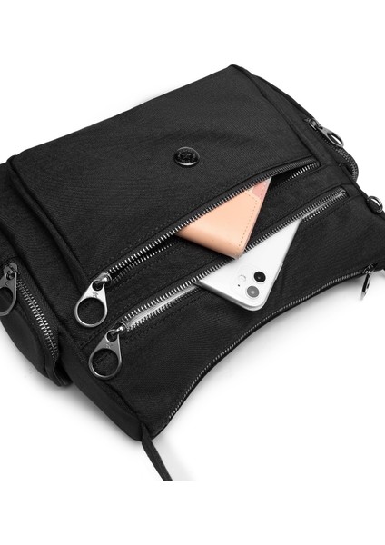 Özel Krinkıl Kumaş Çapraz Çanta Gri 1115 fırsatları