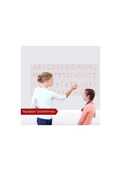 Abc Harfli Kılavuz - Yapışkansız Tutunan, Yeri Değiştirilebilir, Statik Tutunan Pratik Akıllı Kağıt