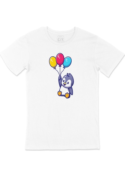 Balonlu Penguen Tişört