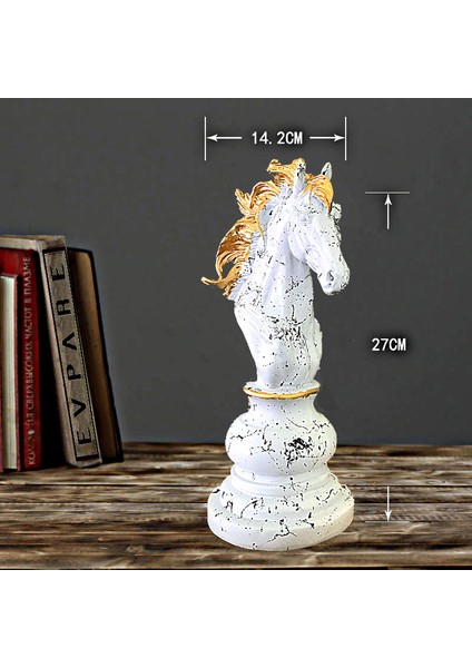 3'lü Satranç Biblosu Şah Vezir At Beyaz Mermer fırsatları