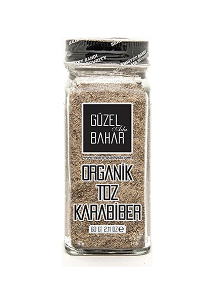 Güzel Ada Gıda Organik Toz Karabiber 60 gr