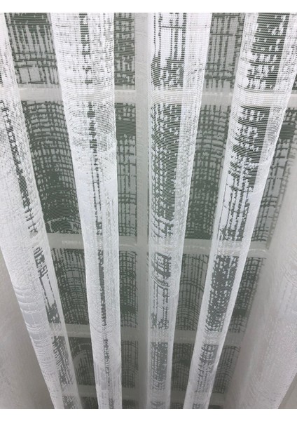 Spor Desen Dantel Tül Perde, 600X250, Seyrek Pile, 1/2
