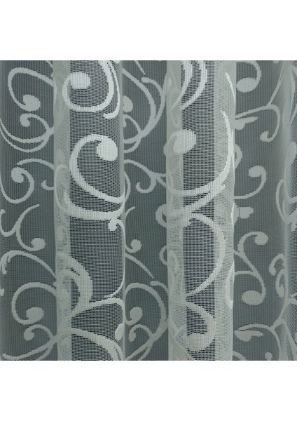 Şal Desen Fransız Dantel Tül Perde, 600X250, Sık Pile, 1/3