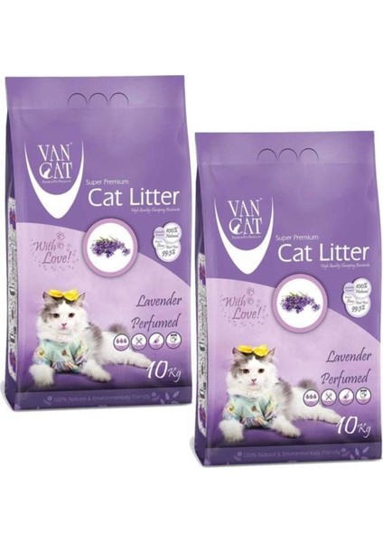 Van Cat Vancat Lavanta Kokulu Ince Taneli Kedi Kumu 10 kg 2 Adet