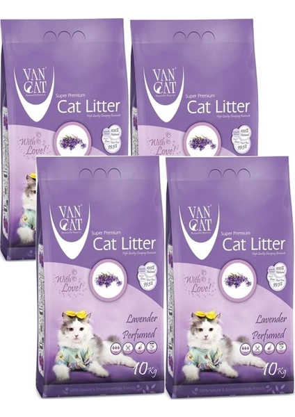 Van Cat Vancat Lavanta Kokulu Ince Taneli Kedi Kumu 10 kg 4 Adet