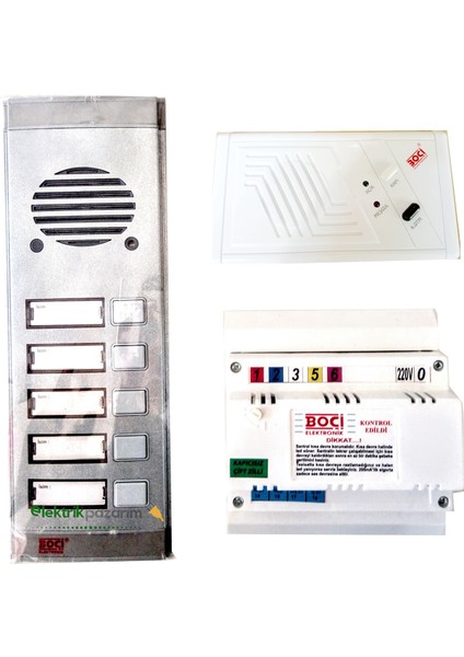 4 Daire Konuşmalı Zil Sistemi 4daire Diafon Seti