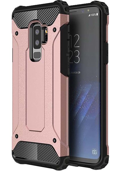Samsung Galaxy S9 Kılıf Koruyucu Çift Katmanlı Armor Case Rose Gold