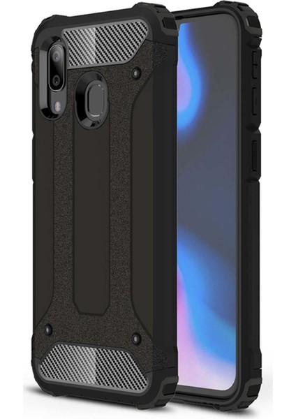Xiaomi Redmi Note 7 Kılıf Koruyucu Çift Katmanlı Armor Case Siyah