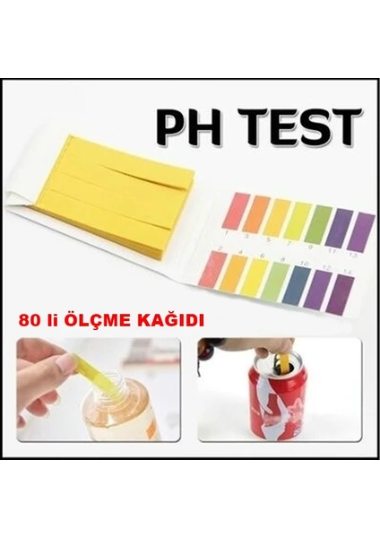 Ph Metre Test Ölçme Turnusol Kağıdı 80 Li