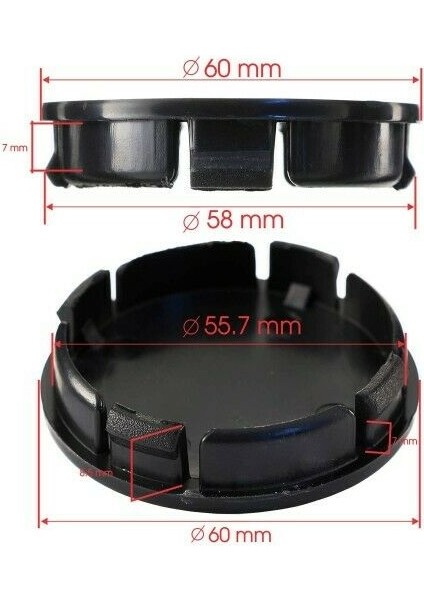 Sports Mind Powered By Racing Damla Geçme Jant Göbeği 4'lü 55MM fırsatları