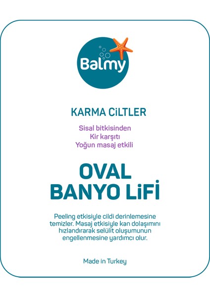 Doğal Banyo Lifi Oval