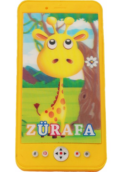 Pilli Sesli Işıklı 3D Zürafa Oyuncak Telefon
