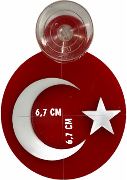 Türk Bayrağı Vantuzlu Pleksi Arma fiyatları