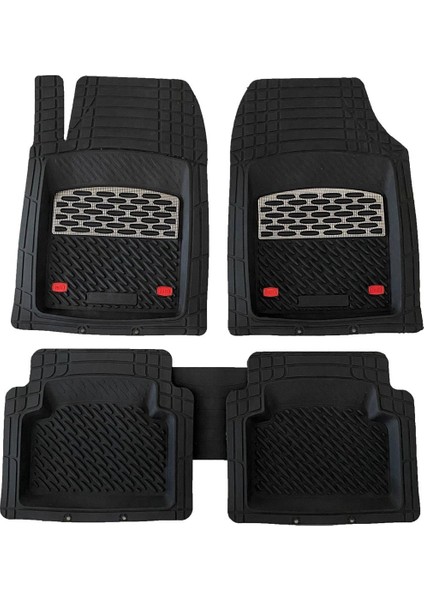 Teamcar Safir Fiat Doblo Paspas Havuzlu Krom Karbon