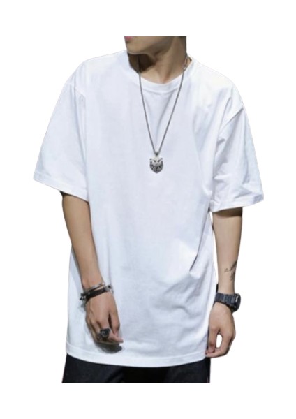 Oversize Bol Kesim Güneş Korumalı Pamuk Salaş Yeni Trend Erkek Tşört