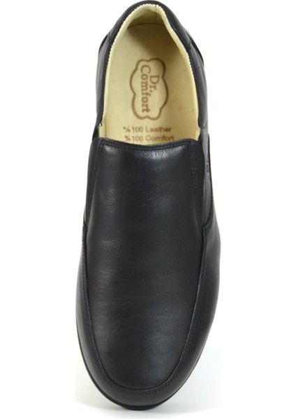 Dr. Comfort 9202 Siyah Deri Ortapedik Erkek Şeker Ayakkabı modelleri