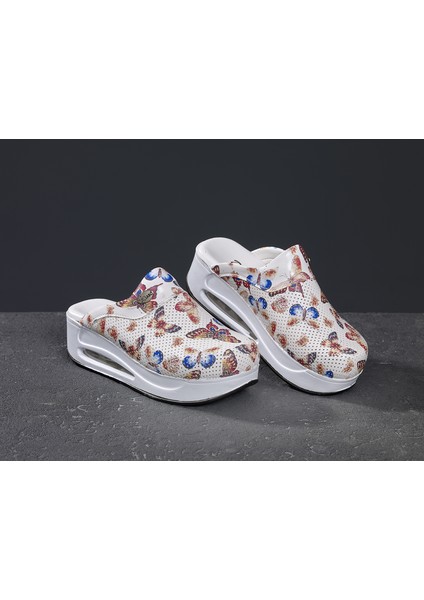 Kadın Kelebek Temalı Ortopedi Air Max Sabo Terlik Kelebekli Hemşire Terliği Doktor Terliği Medikal Sabo Terlik Hastane Terliği