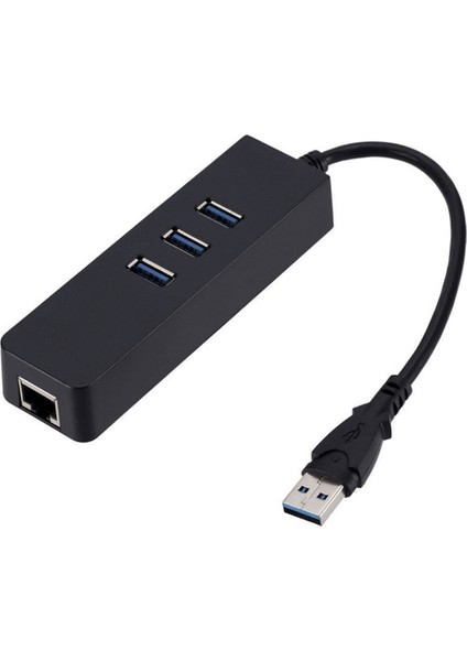 3 Port USB 3.0 Çoklayıcı Hub +1 Port Gigabit Ethernet Lan RJ45 Ağ Adaptörü