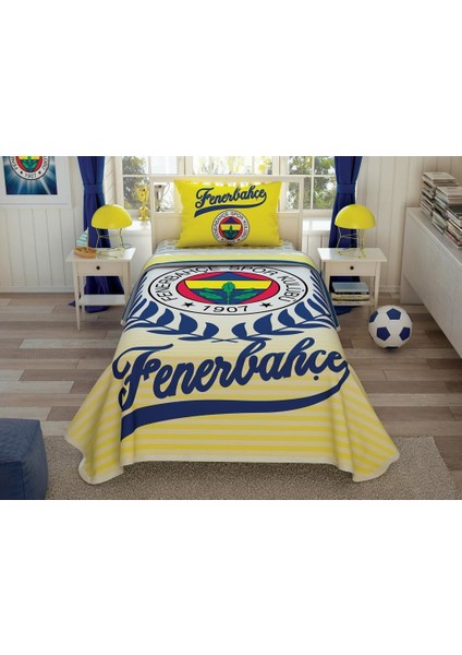 Lisanslı Tek Kişilik Pike Takımı Fenerbahçe Yellow