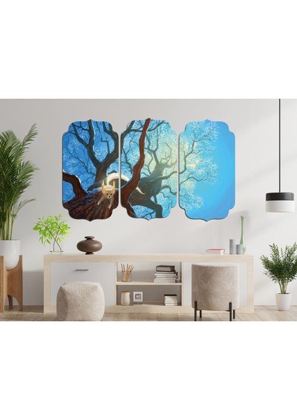 Ağaç ve Sincap Digital Art Mdf Tablo 3104